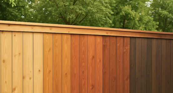 Fence stain on privacy fence